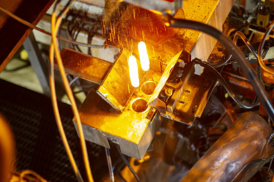 유리 고브(Gob) 생산